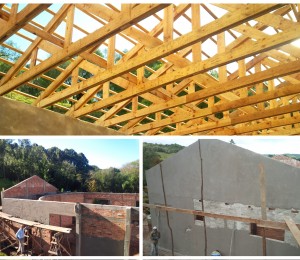 Construção da Capela no Recanto Guarapuava continua em ritmo acelerado.