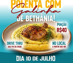 Polenta com Galinha de Bethânia une solidariedade e sabor em Brusque