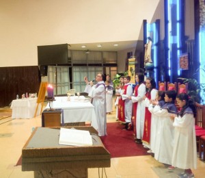 Padre Lucio celebrou a santa Missa com a novena de Nossa Senhora do Perpétuo Socorro em Guarapuava-PR